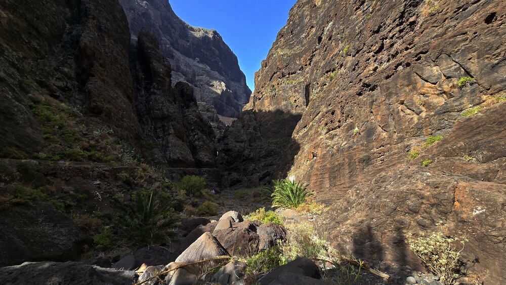 Strome skały w wąwozie Masca