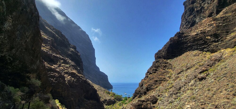 Wąwóz Masca – koniec szlaku przy oceanie