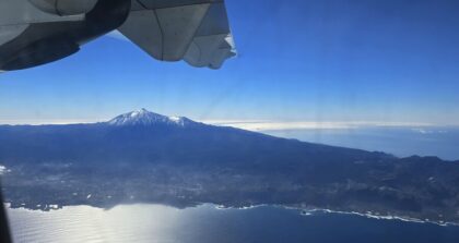 wulkan Teide Teneryfa aktywność sejsmiczna widok z samolotu