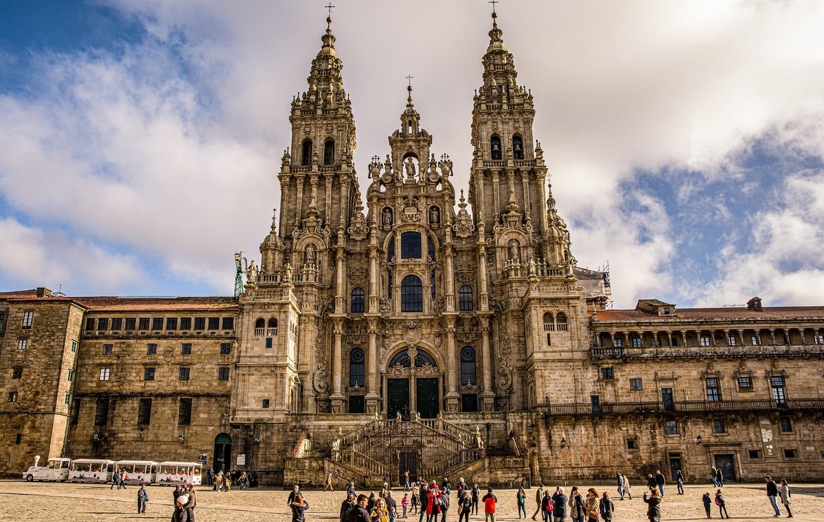 Loty do Santiago de Compostela. Katedra św. Jakuba w Santiago de Compostela.