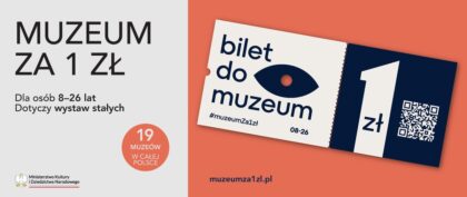 Muzeum za 1 zł – grafika programu dla dzieci, młodzieży i młodych dorosłych