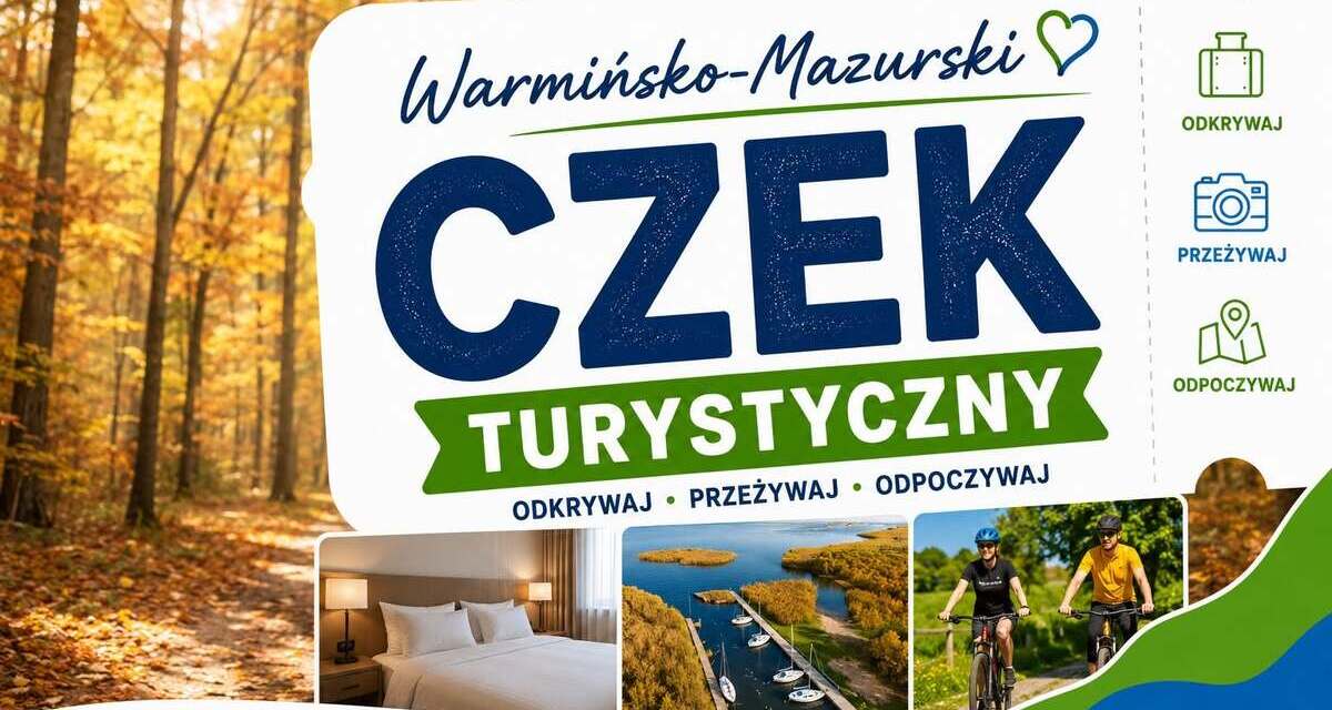 Warmińsko-Mazurski Czek Turystyczny 2026 – grafika informacyjna programu