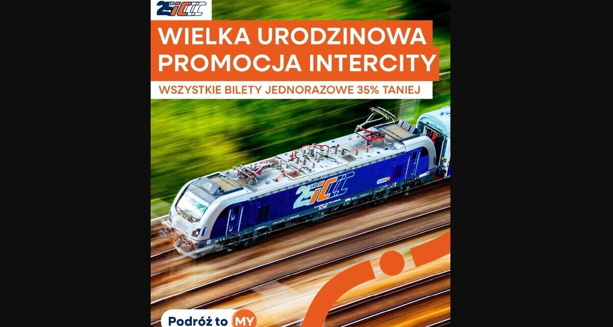 Bilety PKP Intercity 35 proc. taniej – promocja z okazji 25-lecia spółki