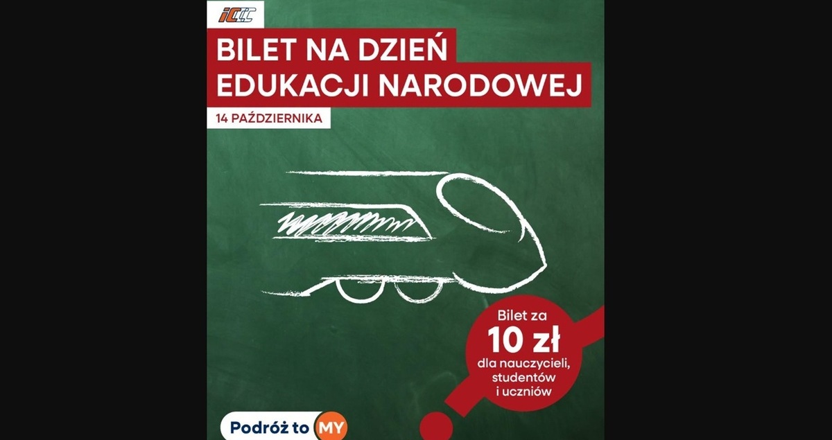 Bilety za 10 zł na Dzień Nauczyciela – promocja PKP Intercity na 14 października 2026 roku