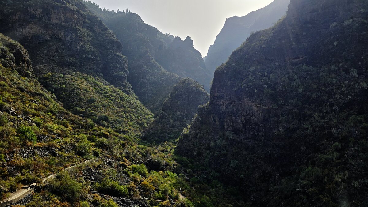 Piekielny Wąwóz Barranco del Infierno na Teneryfie – panorama wąwozu